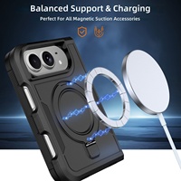 Étui magnétique pour iPhone 18 Duo pliables, support 3-en-1, coque de protection robuste en silicone de qualité militaire