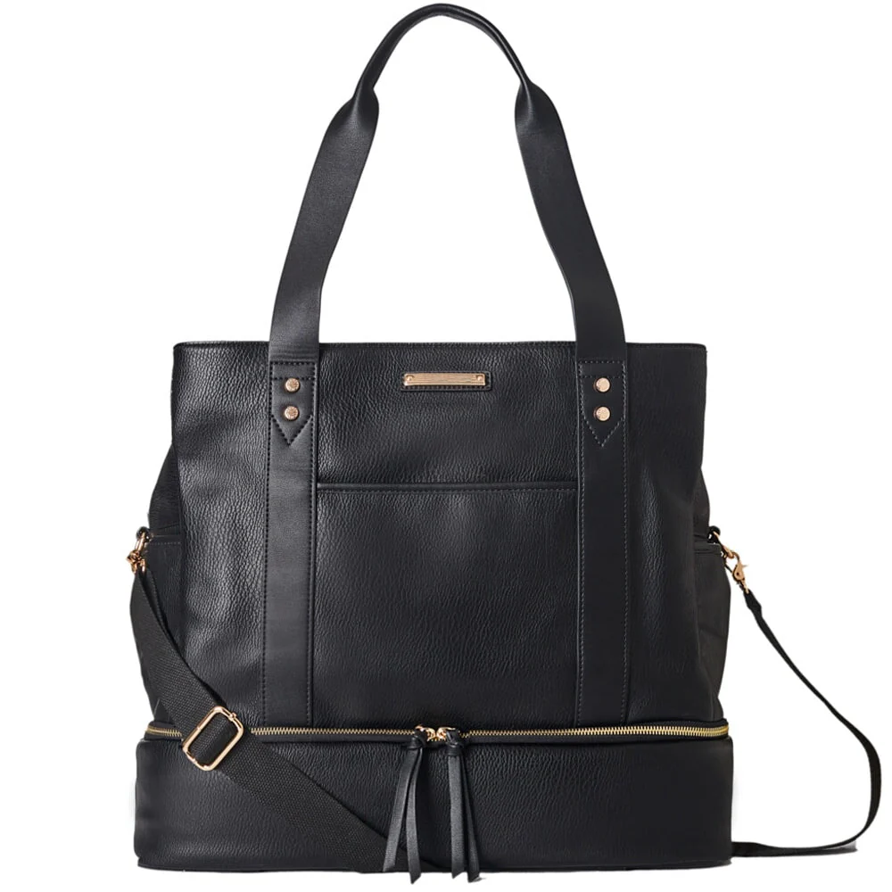 OEM Vegan Leather Large Capacity Duffel Gym Yoga Overnight Weekend Travel Bag Shoe Compartment Pockets Zipper Carry-On Luggage