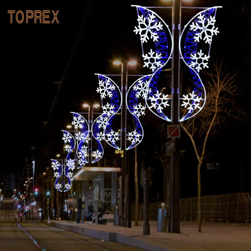 Xmas Outdoor Festival Verlichting 2d Kerst Street Motif Lights 80 Adornos Navidad Regen Vallende Sneeuwval Lamp Led Kerst 01