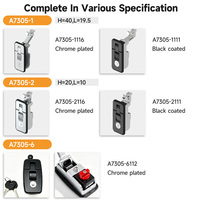 Nouvelle Serrure de Porte de Camion/Armoire à Levier de Compression en Alliage de Zinc Étanche à Clé, Améliorée