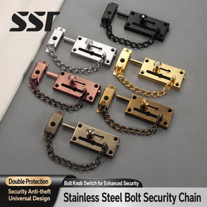 New Stainless Steel Furniture Bolt Modern Design Class 8.8 Left Hand Thread Safety Durable Hardware Chain <b>Lock</b> <b>Doors</b> Windows SSR - Product Image 1