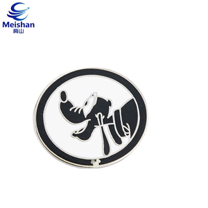 Insignia Cultural Tradicional de Aleación Metálica Esmaltada Azul Vintage con Patrón de Nubes de Meishan y Relieve de Tinta al Estilo Pintura a la Tinta del Horizonte del <span class=keywords><strong>Atardecer</strong></span> junto al Mar - Product Image 3