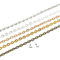 Chaîne de collier plaquée or/argent/bronze/noir pour la fabrication de bijoux, matériaux pour la création de colliers DIY, fabrication artisanale