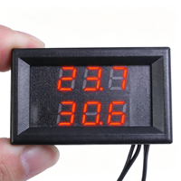 Thermomètre numérique double haute précision avec sonde double, pour voiture 5/12/24V et aquarium, avec sangle de fixation
