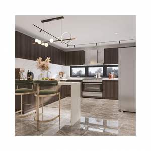 Armoires de cuisine multifonctionnelles en bois de bouleau massif modernes personnalisées de haute qualité avec personnalisation de la conception gratuite - Product Image 3