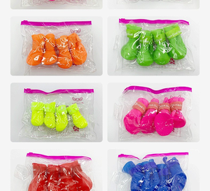 4Pcs Pet Waterproof Rainshoe Anti-slip Rubber Boot for Small Medium Large Dogs Cats Outdoor Shoe Dog Ankle Boots Accessoires pour animaux de compagnie - Product Image 4