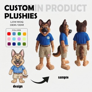 Fabricante de Peluches Personalizados, <span class=keywords><strong>Disfraz</strong></span> de Mascota de Perro con Uniforme de Rescate, Perro Policía de Dibujos Animados, Eventos Promocionales, Juguete Personalizado - Product Image 1