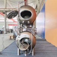 Cuve à bière horizontale en acier inoxydable 10BBL, design empilable pour brasserie artisanale à espace limité, conditionnement et stockage de la bière
