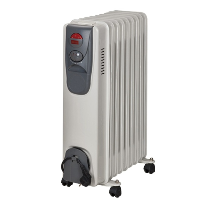 Indoor Portable Freestanding Desktop Oil Filled Radiator Adjustable Thermostat Overheat Protection Indicator Light 249 Sq ft