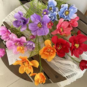 ดอกไม้ประดิษฐ์จินซี สีขาว ชมพู ส้ม ม่วง สำหรับตกแต่งงานแต่งงาน ตกแต่งบ้าน ห้องนั่งเล่น จัดวางได้ตามสั่ง - Product Image 2