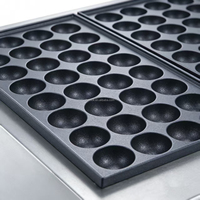 Machine à Takoyaki à gaz en acier inoxydable à deux plaques, modèle commercial, pour boulettes de poisson et petites boulettes de poulpe, de comptoir