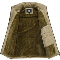 Gilet polaire chaud d'hiver personnalisé avec logo, 1 pièce MOQ, veste sans manches épaisse coupe-vent pour homme, grande taille, personnalisable