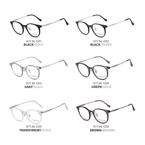 Veithdia Transparent Round Optical Eyeglasses <b>Frame</b> Pure Titanium Unisex Full-<b>Frame</b> Blue Light Protection - Product Image 4