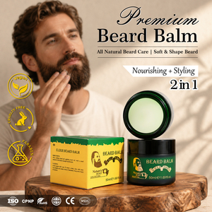 Bálsamo para Barba de Jojoba para Hombre, con Logotipo Personalizado, Sin Parabenos, Totalmente Natural, Suaviza, da Forma y Humecta la Barba - Product Image 1
