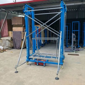 Peralatan Pengangkat Listrik 2m-10m dengan Rel Pengaman, <span class=keywords><strong>Platform</strong></span> Pengangkat Perancah Listrik, Dapat Dilipat dan Praktis - Product Image 3