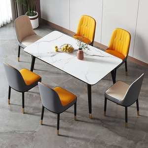 <span class=keywords><strong>Table</strong></span> à manger de qualité à vendre, 6/8 places, tables à manger de luxe en marbre avec du bois pour la cuisine et le salon - Product Image 1