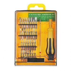 Kit d'outils de réparation multifonction 32-en-1 pour petits appareils électriques, tournevis en acier au carbone, combinaison de tournevis industriels à fente pour bricolage, OEM - Product Image 1