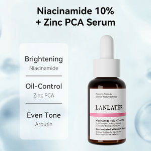 Suero Facial Blanqueador con Niacinamida Orgánica al 10% y Zinc PCA de Marca Privada, Reduce los Poros, Exfolia y Elimina el Melasma - Product Image 2