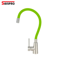 SANIPRO Torneira cocina tuyau en Gel de silice noir toutes les directions robinets de cuisine rotatifs eau chaude et froide robinet d'évier mélangeur robinet extractible
