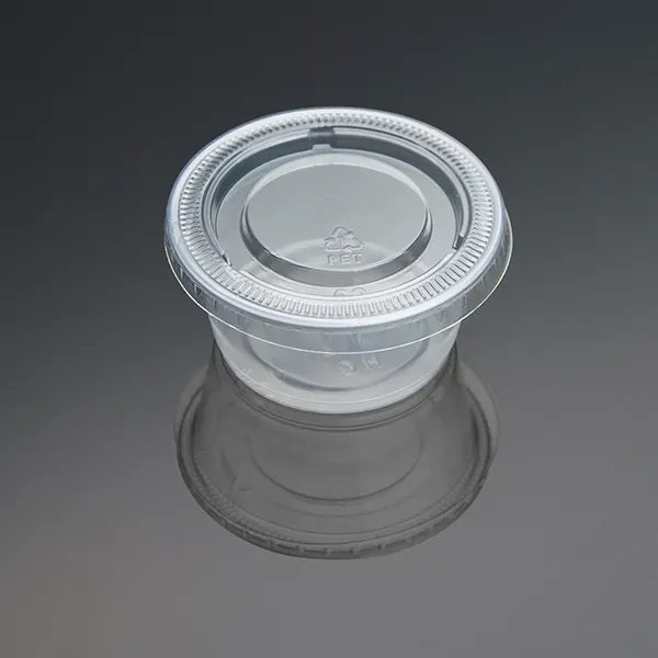 Venta caliente 2 Oz A prueba de fugas de grado alimenticio Pp desechable porción transparente embalaje tazas de Salsa