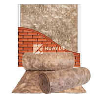 Bonne isolation thermique Rouleaux de laine de verre brun de haute qualité Laine de verre brune ignifuge pour l'isolation thermique du toit