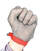 Gants anti-coupure Kessler en acier inoxydable 304 avec conception respirante pour la sécurité dans la transformation alimentaire industrielle