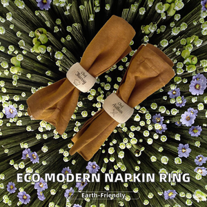 Anneaux de serviette en bois écologiques modernes, taille personnalisable, décoration de table - Product Image 2