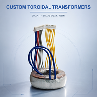 Transformateur toroïdal annulaire fourni par l'usine 108VA avec sorties 9V 12V 24V, entrée 220V monophasée, en cuivre, 100VA 120VA