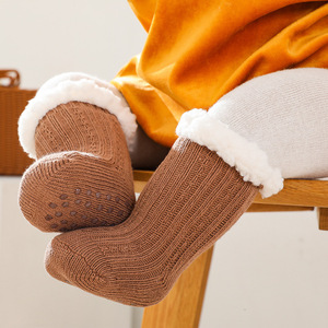 Enfants garçons filles pantoufles chaudes chaussettes mignon Animal doux épaissir hiver thermique polaire floue antidérapant enfants maison chaussettes - Product Image 4