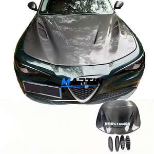 Adecuado para Romeo <span class=keywords><strong>Giulia</strong></span> Modificado GTAM, Kit de Carrocería Ancha, Barra de Fibra de Carbono Semiacabada, Parachoques Delantero, Faldones Laterales, Parachoques Trasero, Labio Trasero, Rueda - Product Image 1