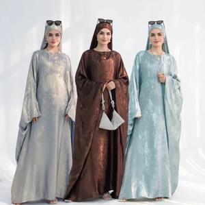 Nuovo Abito Lungo Asimmetrico in Mussola di Alta Qualità, Morbido e Confortevole, <span class=keywords><strong>Taglie</strong></span> <span class=keywords><strong>Forti</strong></span>, Casual, Ricamato e Stampato per Donne Musulmane - Product Image 6