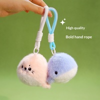 Porte-clés Uyeah pour sac à dos, souvenir d'aquarium, cadeau unisexe, série d'animaux marins simulés, pendentif en peluche Kawaii
