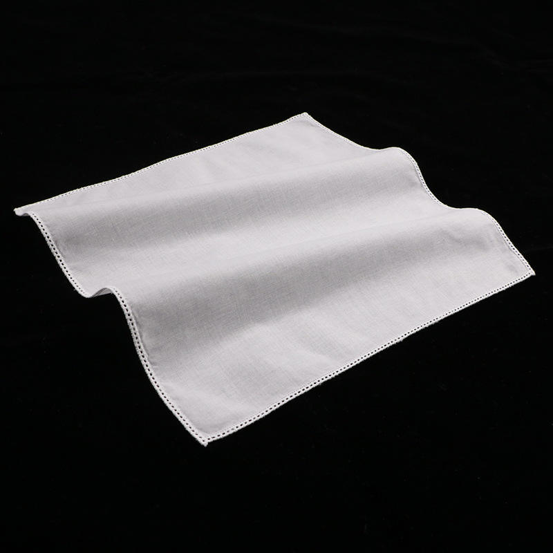 Wholesale Custom Crochet Handkerchief Soft Cotton White