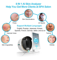 Analyseur de peau 3D professionnel, appareil d'analyse de la peau avec scanner facial AI, système d'imagerie intelligent pour utilisation en salon de beauté