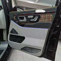 Revêtement de plafond de voiture et panneaux de porte en microfibre de cuir suédé bleu clair, résistant à l'abrasion et anti-moisissure