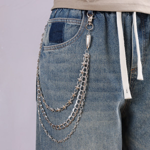 Double Sided Studded Jeans <b>Chain</b> Spike Zinc Alloy Unisex Waist <b>Chain</b> Casual Fashion Body <b>Chain</b> - Product Image 1