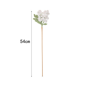 Bouquet de fleurs artificielles en polyester blanc crochetées par Kexiang, décoration pour la maison, le bureau ou les ornements de bureau. - Product Image 5