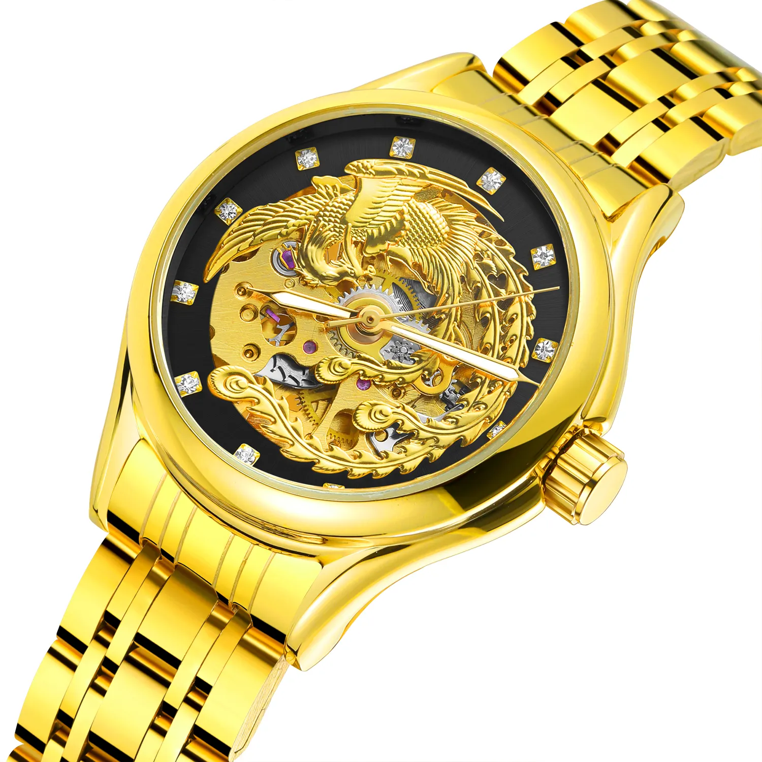 relogio forsining brand golden montrepourhomme lady automatic watches skeleton mechanical watch for women watches