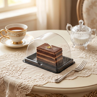 Boîtes à gâteau en plastique de 8, 9, 10, 12 et 14 pouces avec couvercle rond en PET, dômes à gâteau pour aliments/pain, pour anniversaires et mariages