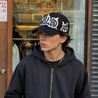 Casquette Streetwear Rétro 100% Coton avec Broderie Tonale et Logo Personnalisé, Faible MOQ, pour Merch de Club, Vente en Gros
