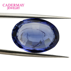 Cadermay Jewelry Cultivated Sapphire Oval Cut Loose Stone Bezel Setting Everyday Wear Unisex - Product Image 3