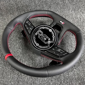 พวงมาลัยทรงสปอร์ตแบบดัดแปลง หนัง Nappa แท้ เย็บลายเพชรแดง พร้อม Paddle Shifter สำหรับรถยนต์ Audi A/<span class=keywords><strong>Q</strong></span>/S/<span class=keywords><strong>RS</strong></span> Series - Product Image 6