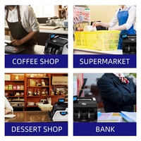 Compteur automatique de billets de supermarché avec écran LCD, détection de comptage de billets de banque
