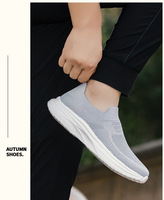 Chaussettes pour hommes, baskets basses - Chaussures de marche légères avec protection anti-odeur
