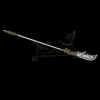 Chine Longquan Couteau À Thé Miniature Arme Froide Modèle Vert Dragon Yanyue Couteau Thé Aiguille En Acier Inoxydable Forgeage