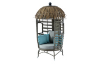 Balançoire d'extérieur Chaise suspendue Panier en rotin Nid Balcon Jardin Cour Double Hamac Berceau Chaise