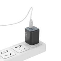 Chargeur GaN 45W PD avec prise EU, ports USB-A + double Type-C, chargeur rapide certifié CE, adaptateur de voyage portable pour appareil photo