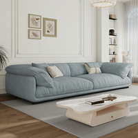 Canapé modulaire en tissu style Wabi-Sabi de luxe léger, design oreille d'éléphant, simple et moderne, trois-quatre places, pour petits appartements