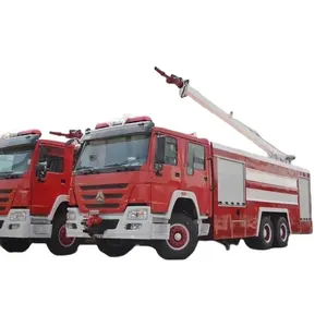 Cheap price Dongfeng 18m aerial ladder fire truck 6x4 12m3 water foam jetting fire truck for sale
