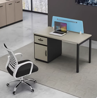 Bureau de siège de carte moderne pour 6 personnes avec combinaison de chaises de bureau de luxe Mobilier modulaire simple en bambou pour poste de travail du personnel à domicile